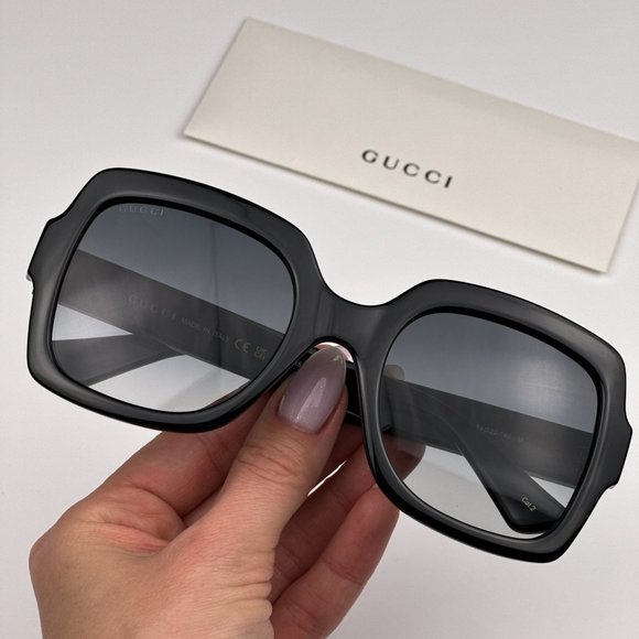 Gucci GG1337S 001 Sunglasses Black Gradient Grey Square Women GG 1337S main image 13